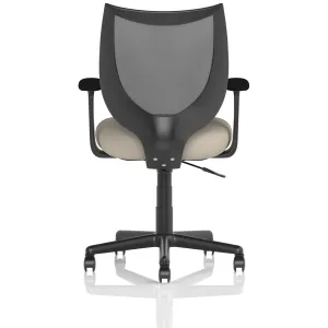 Camden Medium Back Black Mesh Task Operator Office Chair