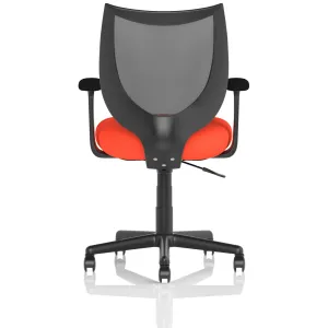 Camden Medium Back Black Mesh Task Operator Office Chair