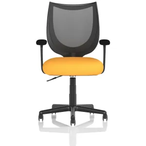 Camden Medium Back Black Mesh Task Operator Office Chair