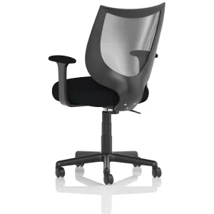 Camden Medium Back Black Mesh Task Operator Office Chair