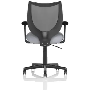 Camden Medium Back Black Mesh Task Operator Office Chair