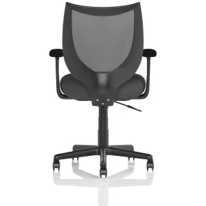 Camden Medium Back Black Mesh Task Operator Office Chair