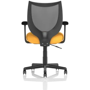 Camden Medium Back Black Mesh Task Operator Office Chair