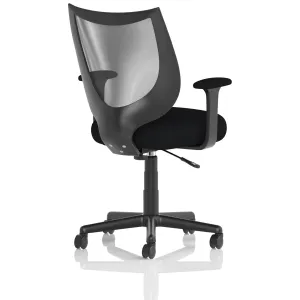 Camden Medium Back Black Mesh Task Operator Office Chair