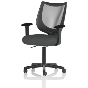 Camden Medium Back Black Mesh Task Operator Office Chair