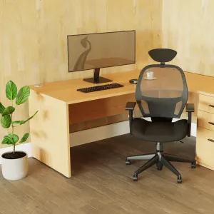 Denver High Mesh Back Black Task Operator Office Chair with Arms