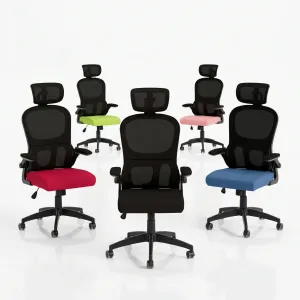 Iris High Mesh Back Task Operator Office Chair with Headrest