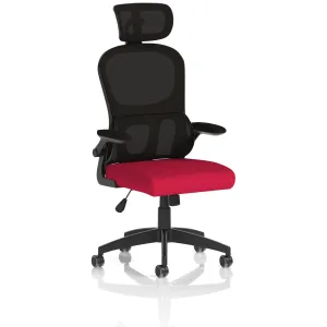 Iris High Mesh Back Task Operator Office Chair with Headrest