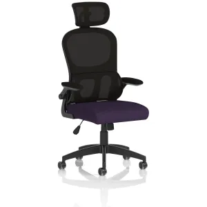 Iris High Mesh Back Task Operator Office Chair with Headrest