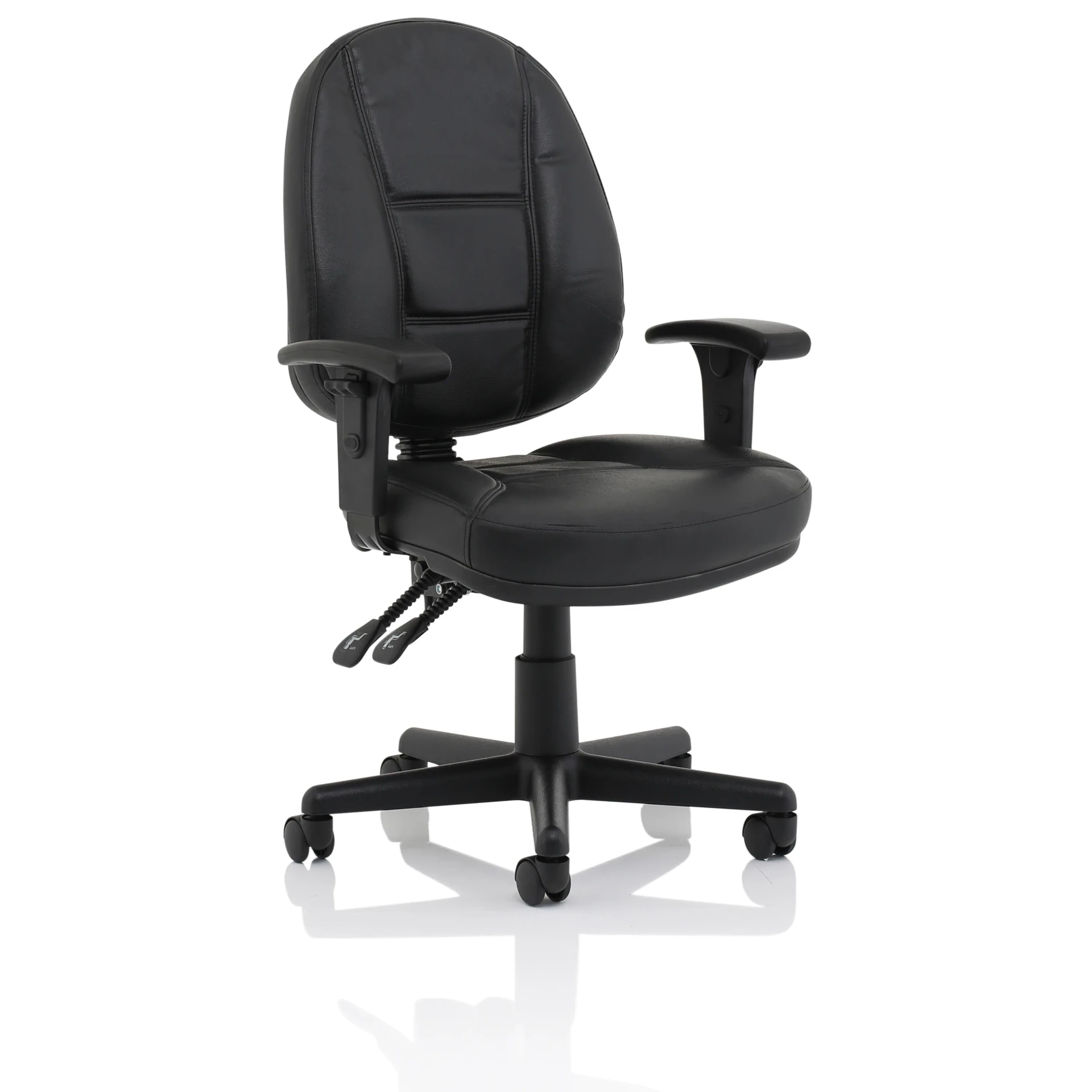 Jackson Medium Back Black Leather Task Operator Office Chair