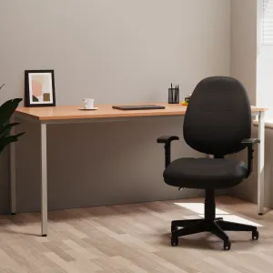 Jackson Medium Back Black Bonded Leather Task Operator Office Chair