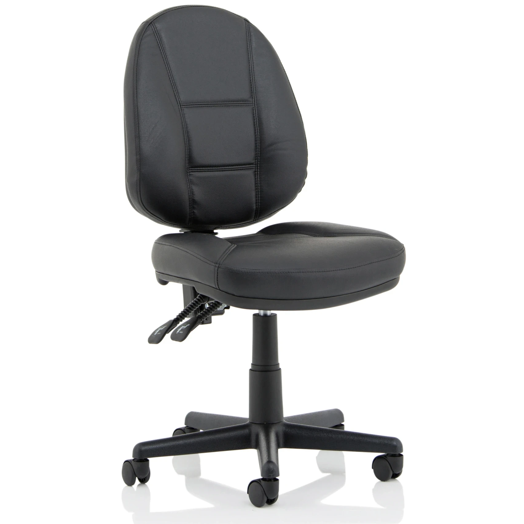 Jackson Medium Back Black Bonded Leather Task Operator Office Chair