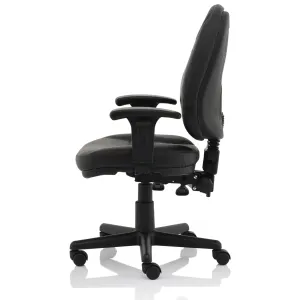 Jackson Medium Back Black Bonded Leather Task Operator Office Chair