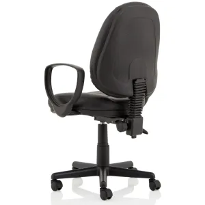 Jackson Medium Back Black Bonded Leather Task Operator Office Chair