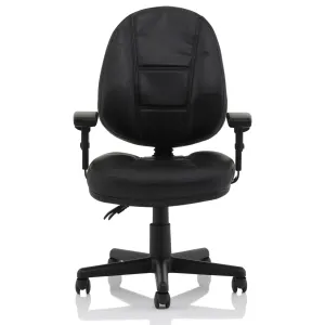 Jackson Medium Back Black Bonded Leather Task Operator Office Chair