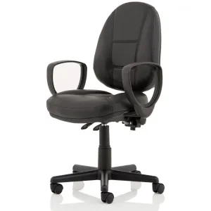 Jackson Medium Back Black Bonded Leather Task Operator Office Chair