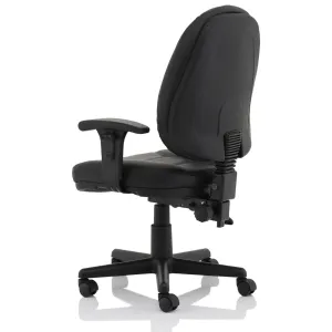 Jackson Medium Back Black Bonded Leather Task Operator Office Chair