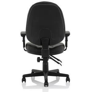 Jackson Medium Back Black Bonded Leather Task Operator Office Chair