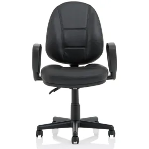 Jackson Medium Back Black Bonded Leather Task Operator Office Chair