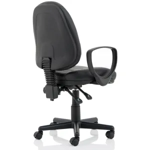 Jackson Medium Back Black Bonded Leather Task Operator Office Chair