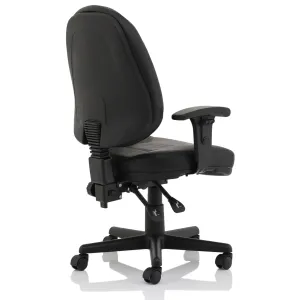 Jackson Medium Back Black Bonded Leather Task Operator Office Chair
