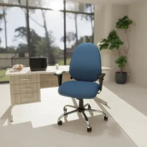 Lisbon Medium Back Task Operator Office Chair with Height Adjustable Arms