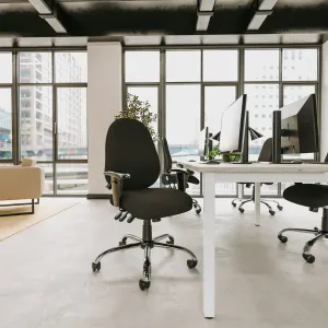 Lisbon Medium Back Task Operator Office Chair with Height Adjustable Arms