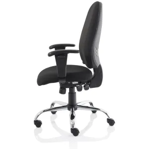 Lisbon High Back Task Operator Office Chair with Adjustable Arms