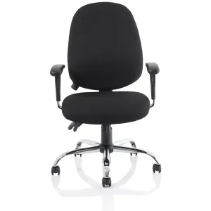 Lisbon High Back Task Operator Office Chair with Adjustable Arms