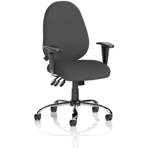 Lisbon High Back Task Operator Office Chair with Adjustable Arms