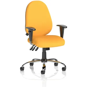 Lisbon High Back Task Operator Office Chair with Adjustable Arms