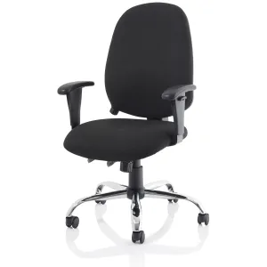 Lisbon High Back Task Operator Office Chair with Adjustable Arms