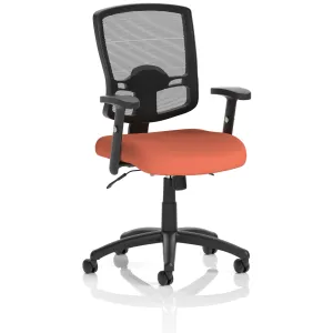 Portland II Medium Mesh Back Task Operator Office Chair with Arms