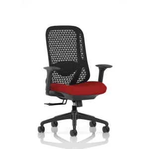 Prism Ergonomic Mesh Back Office Chair with Adjustable Arms - Without Headrest / Bergamot Cherry