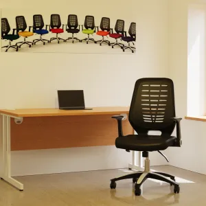 Relay Medium Mesh Back Task Operator Office Chair with Arms