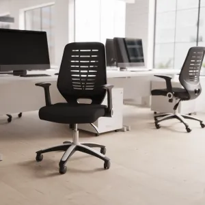 Relay Medium Mesh Back Task Operator Office Chair with Arms