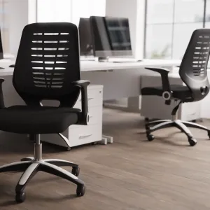 Relay Medium Mesh Back Task Operator Office Chair with Arms