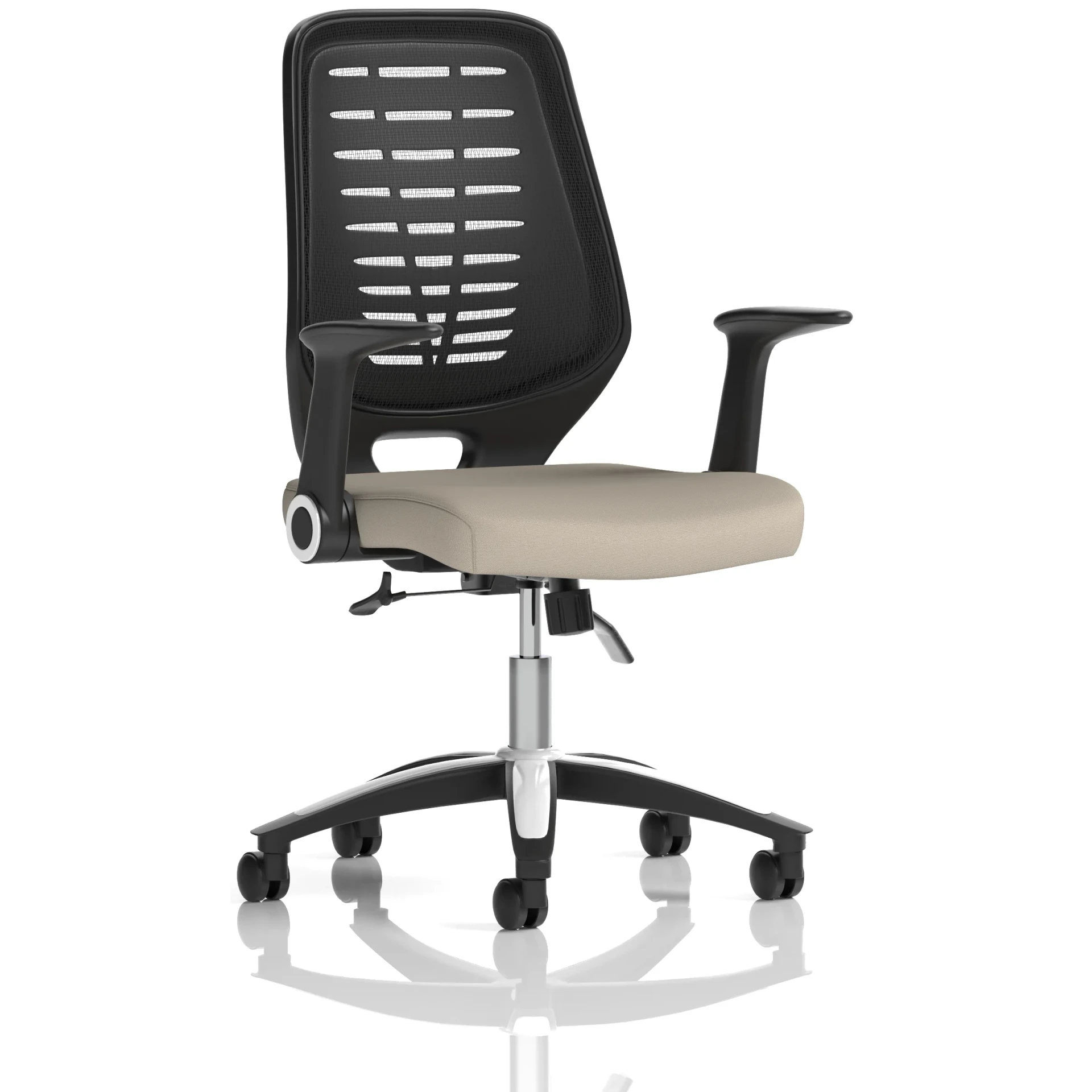 Relay Medium Mesh Back Task Operator Office Chair with Arms