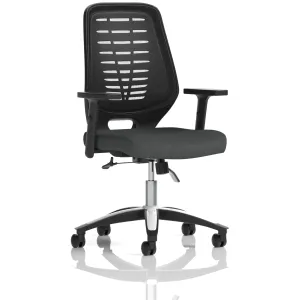 Relay Medium Mesh Back Task Operator Office Chair with Arms