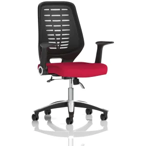 Relay Medium Mesh Back Task Operator Office Chair with Arms