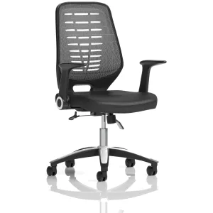 Relay Medium Mesh Back Task Operator Office Chair with Arms