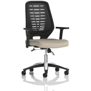 Relay Medium Mesh Back Task Operator Office Chair with Arms