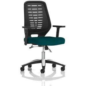 Relay Medium Mesh Back Task Operator Office Chair with Arms