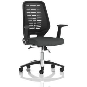 Relay Medium Mesh Back Task Operator Office Chair with Arms