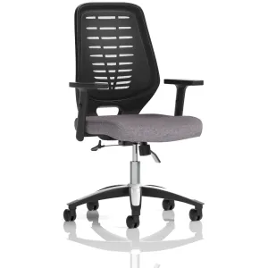 Relay Medium Mesh Back Task Operator Office Chair with Arms