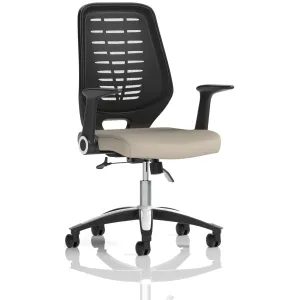 Relay Medium Mesh Back Task Operator Office Chair with Arms