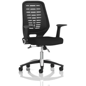 Relay Medium Mesh Back Task Operator Office Chair with Arms