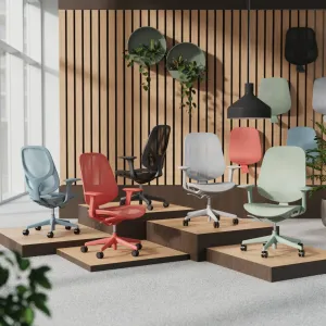 Tutti Mesh Medium Back Task Operator Office Chair with Arms