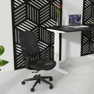 Tutti Mesh Medium Back Task Operator Office Chair with Arms