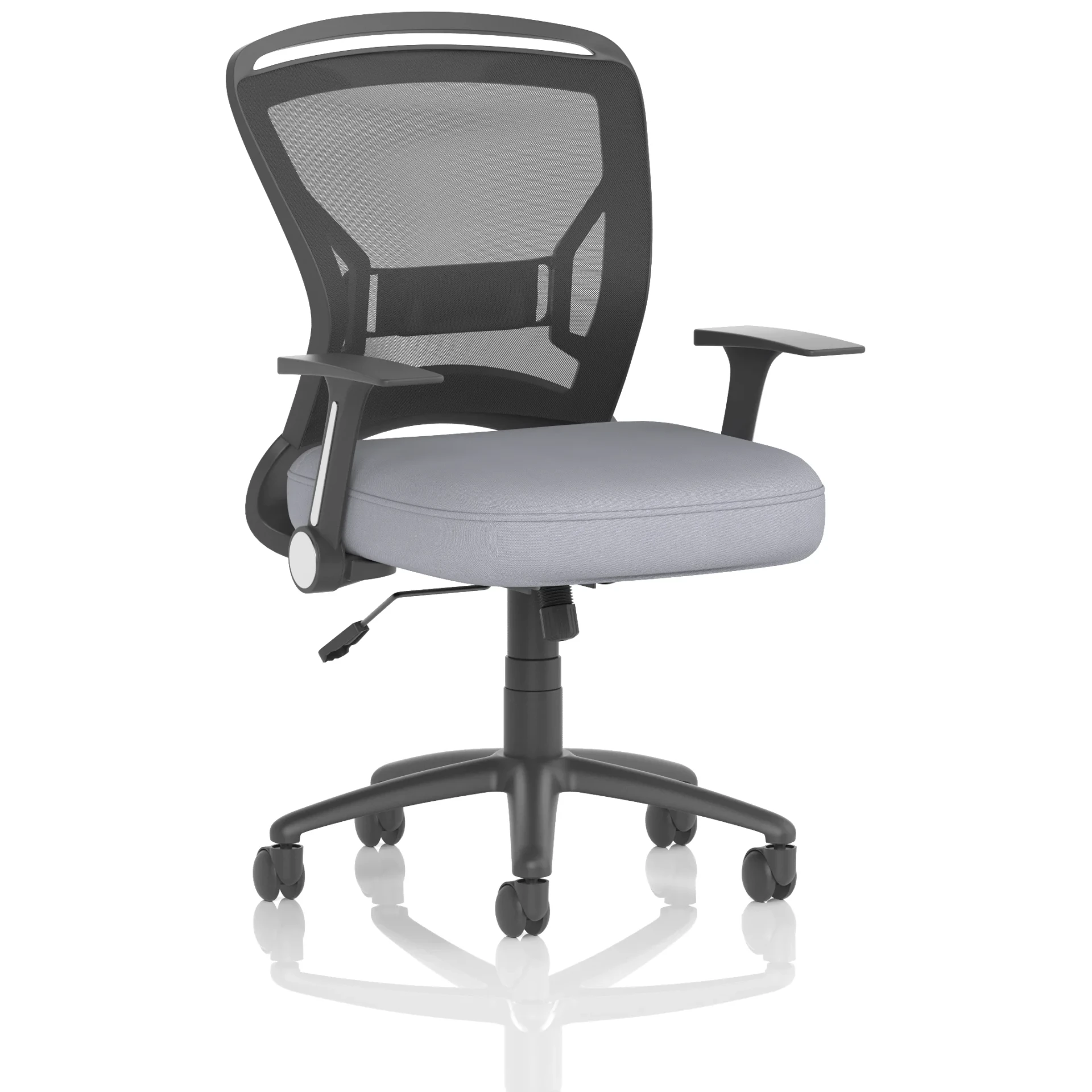 Zeus Medium Mesh Back Task Operator Office Chair with Folding Arms